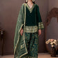 Women Ethnic Motifs Embroidered Regular Velvet Kurta with Farshi & With Dupatta