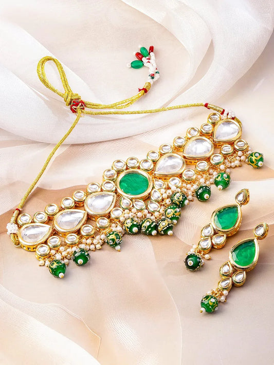 Modern Royal Green Necklace Set