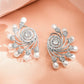 Pearl Swirl American Diamond Zirconia Studs