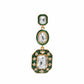 Enamel Green American Diamond Zirconia Dangler