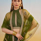 Dazzling Green Sequins Mehendi Wear Lehenga Choli With Dupatta