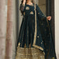 Intricate Georgette Sequins Embroidered Gown With Dupatta