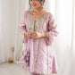 Pastel Mirror Work Silk Designer Pant Suit