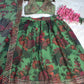 Green Floral Printed Organza Mehndi Wear Lehenga Choli
