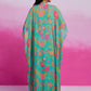 Fabulous Turquoise Georgette Western Wear Crop Top Skirt With Shrug