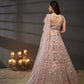 Lavender - Multi Sequins Embroidered Net Semi-Stitched Bridal Lehenga choli