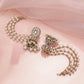 Splendid White Kundan Jhumka with Kaan Chain