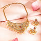 Captivating Red Gold Plated Choker Set
