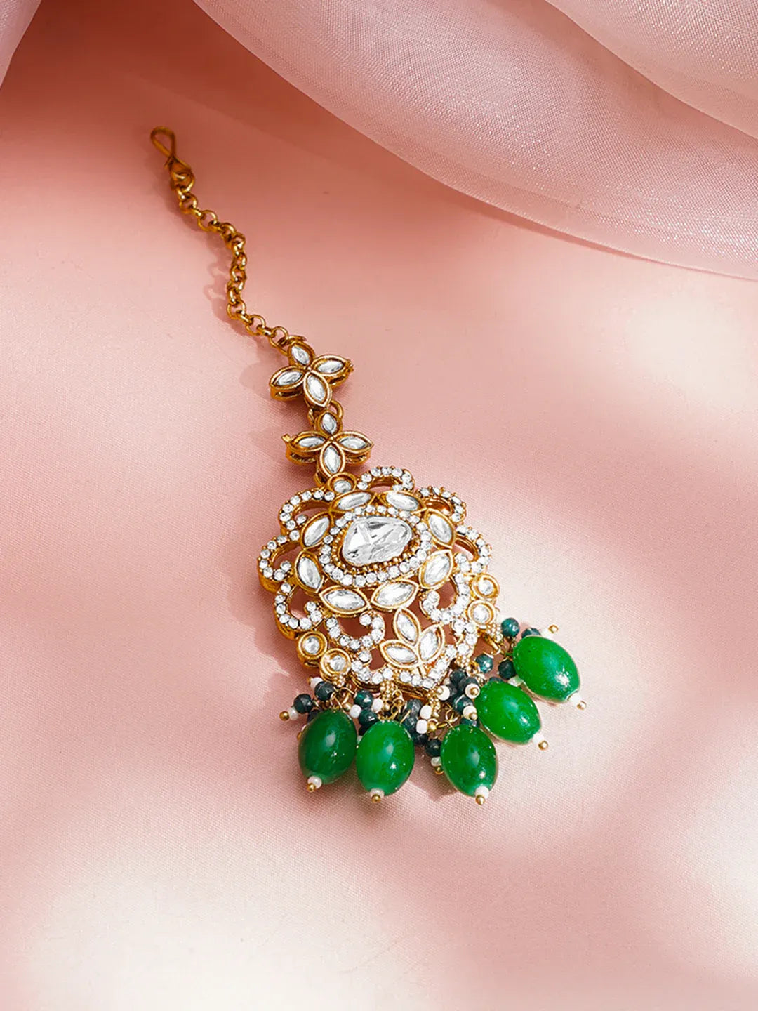 Bridal Kundan Zirconia Layered Necklace Set