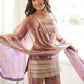 Captivating Purple Zari Embroidered Silk Function Wear Palazzo Suit