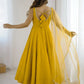 Chanderi Silk Lace Work Festive Wear Anarkali Suit