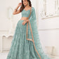 Butterfly Aqua Blue Lehenga Choli