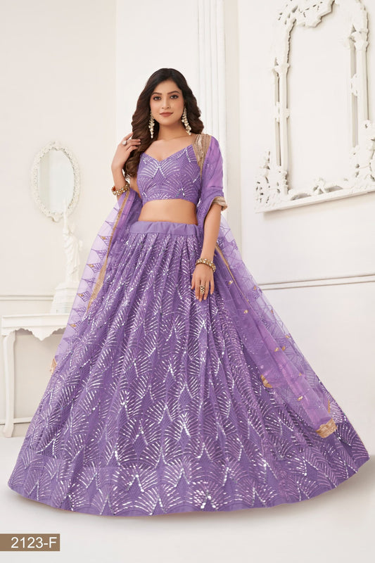 Butterfly Lavender Lehenga Choli
