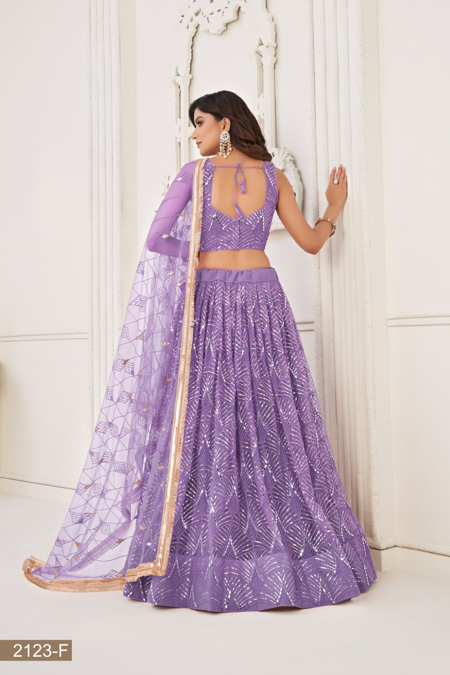 Butterfly Lavender Lehenga Choli