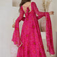 Fabulous Pink Bandhani Printed Georgette Event Wear Anarkali Suit