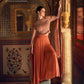 Rust Orange Embroidered Kurta Palazzo Set with Elegant Detailing