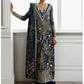 Midnight Blue Ghaara Embroidered Organza Suit