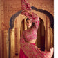 Rani Pink Heavy Embroidered Lehenga Choli Set with Flowing Dupatta