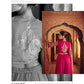 Rani Pink Heavy Embroidered Lehenga Choli Set with Flowing Dupatta