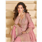 Blush Pink Heavy Embroidered Kurta Palazzo Set with Matching Dupatta