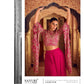 Rani Pink Heavy Embroidered Lehenga Choli Set with Flowing Dupatta
