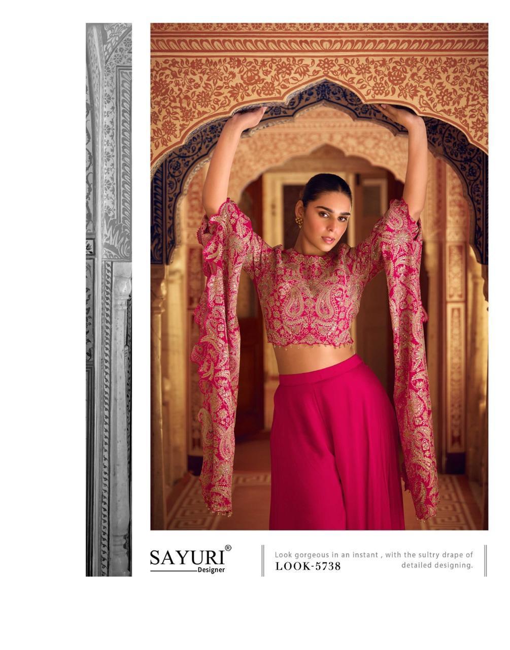 Rani Pink Heavy Embroidered Lehenga Choli Set with Flowing Dupatta