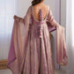 Wonderful Pink Sequins Work Silk Event Wear Gown With Dupatta