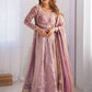 Wonderful Pink Sequins Work Silk Event Wear Gown With Dupatta