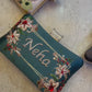 Customised Floral Embroidered Clutch with Flower Knob