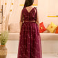 Girl Embellished Thread Work Ready to Wear Lehenga & Blouse With Dupatta