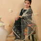Girls Bandhani Embroidered Angrakha Sequinned Kurta with Sharara & With Dupatta