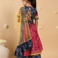 Girls Bandhani Printed Gotta Patti Cotton Lehenga With Choli And Dupatta
