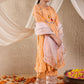 Girls Bandhani Printed Panelled Cotton Anarkali Kurta With Trouser & Dupatta