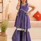Girls Bandhani Printed Pure Cotton Anarkali Kurta With Sharara
