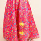 Girls Coral & Yellow Ready to Wear Lehenga Choli