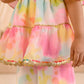 Girls Dyed Layered Gotta Patti Georgette Kurta with Sharara