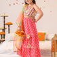 Girls Embellished Mirror Work Lehenga Choli With Dupatta