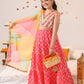 Girls Embellished Mirror Work Lehenga Choli With Dupatta