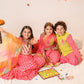 Girls Embellished Mirror Work Lehenga Choli With Dupatta