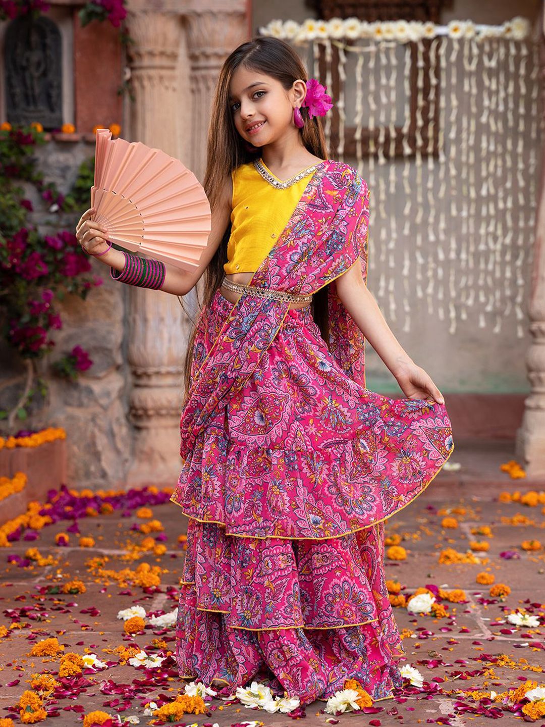Girls Embroidered Ready to Wear Lehenga & Blouse With Dupatta