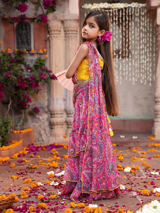 Girls Embroidered Ready to Wear Lehenga & Blouse With Dupatta