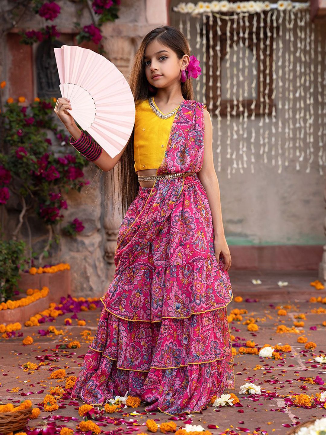 Girls Embroidered Ready to Wear Lehenga & Blouse With Dupatta