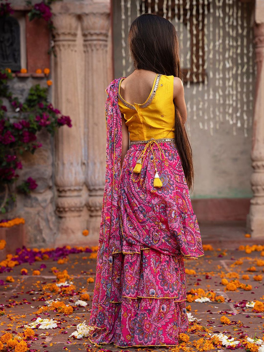 Girls Embroidered Ready to Wear Lehenga & Blouse With Dupatta
