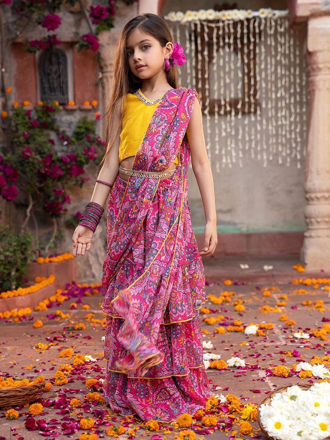 Girls Embroidered Ready to Wear Lehenga & Blouse With Dupatta