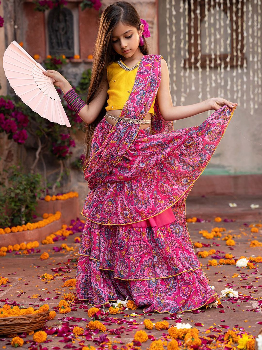 Girls Embroidered Ready to Wear Lehenga & Blouse With Dupatta