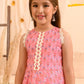 Girls Ethnic Motifs Printed Pure Cotton Kurta With Trousers & With Dupatta