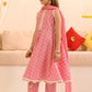 Girls Ethnic Motifs Printed Pure Cotton Kurta With Trousers & With Dupatta