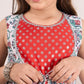 Girls Floral Printed A-Line Kurti with Dhoti Pants