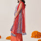 Girls Floral Printed Empire Gotta Patti Kurta with Palazzos & With Dupatta