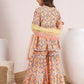 Girls Floral Printed Empire Kurti with Sharara & With Dupatta